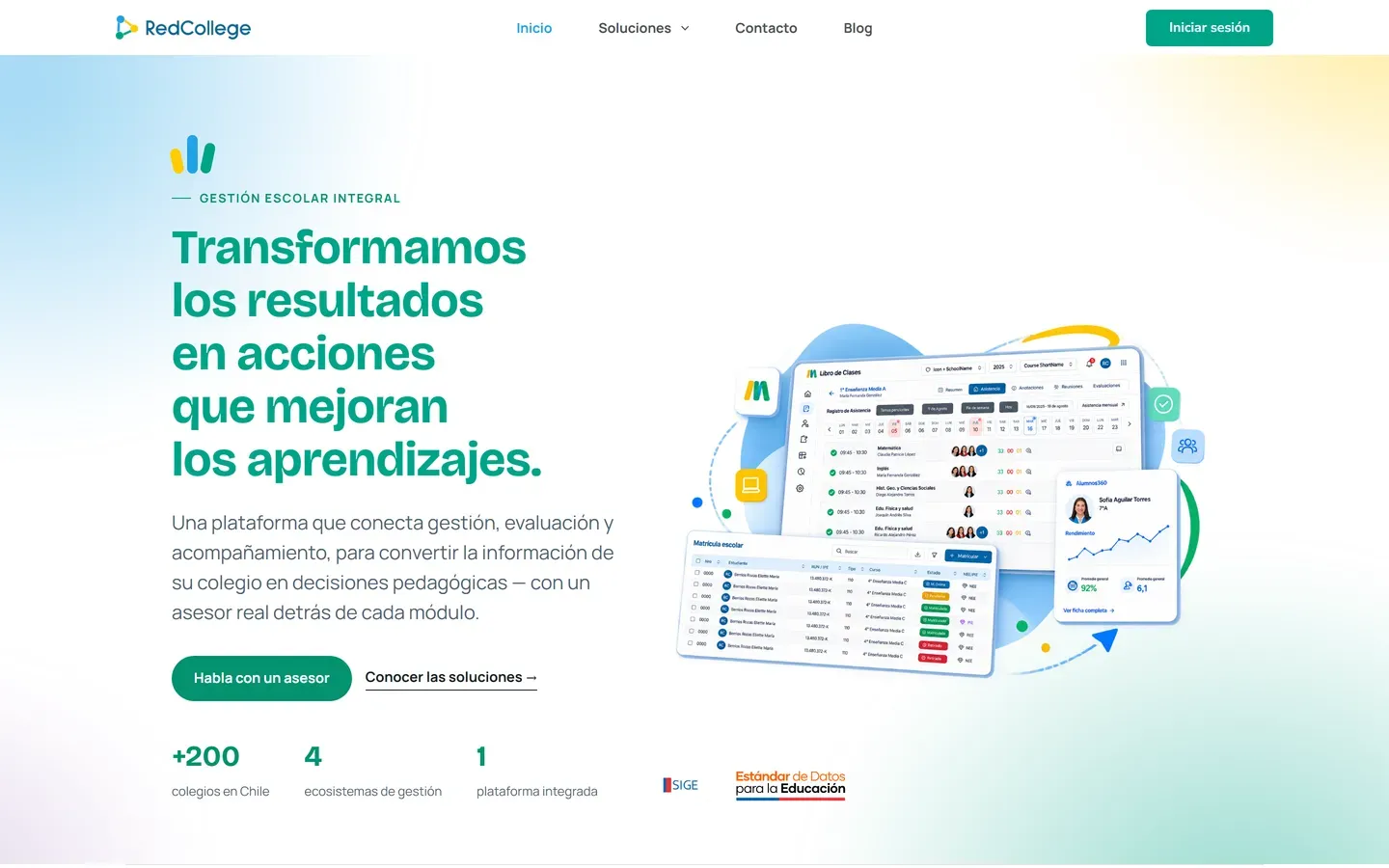 Portada de RedCollege: gestión escolar integral para más de 200 colegios en Chile